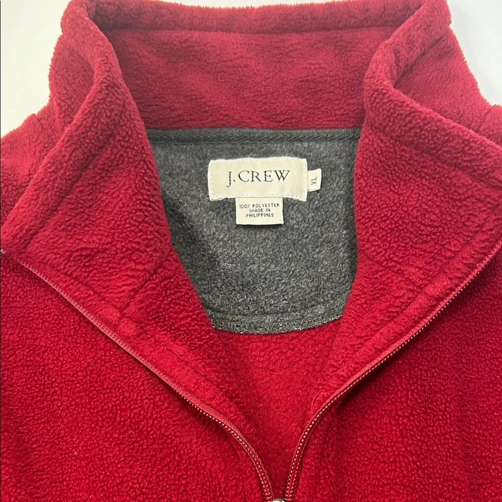J. Crew Men's Zip-Up Sweater in Rich Red - Picture 5 of 16